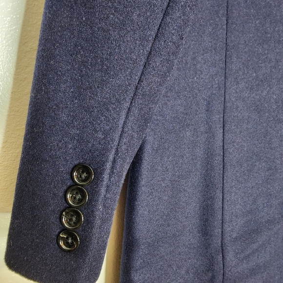 NEW J. Crew Thompson Topcoat Navy Wool Winter Office Elegant Mens Luxury Preppy - Picture 15 of 16